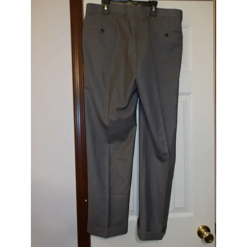Lauren Ralph Lauren‎ Classic Gray Dress Pants Pleated Front Green Label 34x30
